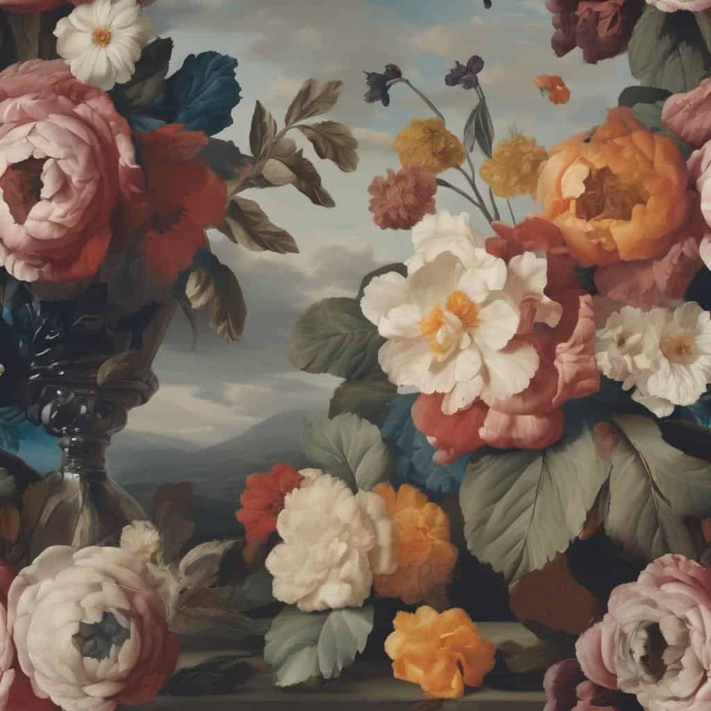 Λουλούδια σε πίνακα ζωγραφικής με μοντέρνο στυλ και καλλιτέχνες της σύγχρονης τέχνης.